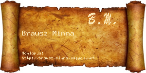 Brausz Minna névjegykártya